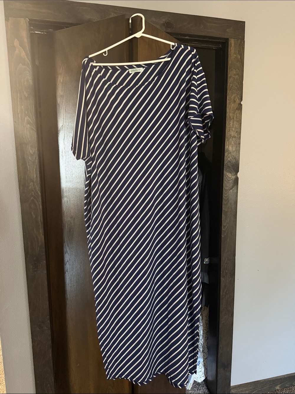 Navy & White Striped Women’s Shift Dress